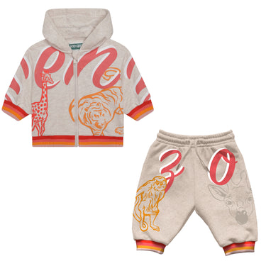 Set de pants KENZO gris para bebés